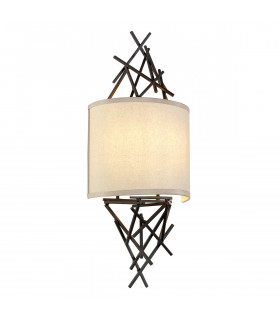 Applique murale Taiko Lin,acier Bronze vieilli 2 ampoules 60,2cm