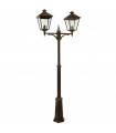 Lampadaire de jardin Turin Aluminium moulé Noir 2 ampoules 191cm