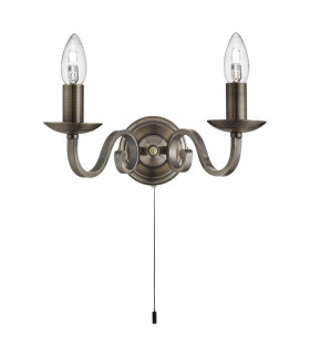 plafonnier ventilateur vintage 2 ampoules e27 max 60w brun patiné
