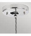 Tiber pendant lamp Steel, twisted optical glass Polished nickel 1 bulb 23.7cm