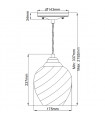 Tiber pendant lamp Steel, twisted optical glass Polished nickel 1 bulb 23.7cm