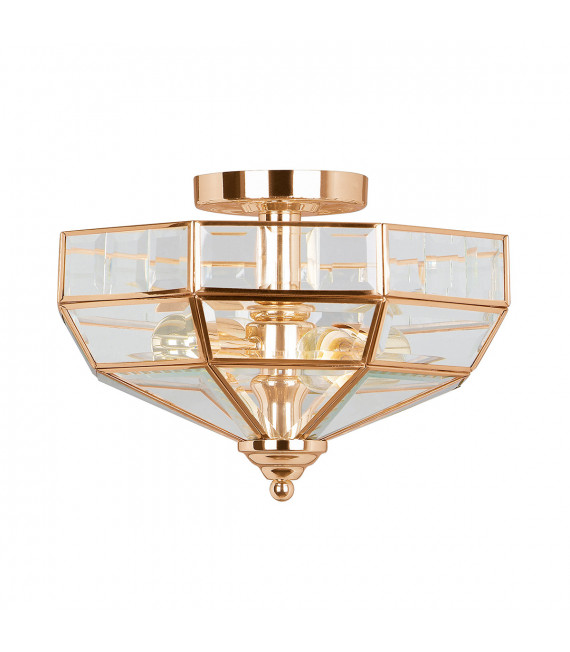 Plafoniera Oro rosa antico 2 lampadine 23cm