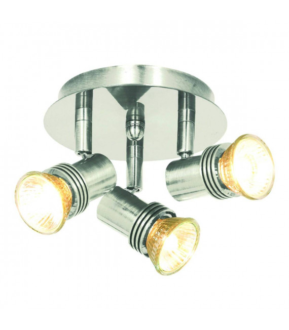 Ceiling light Spot Decco Satin silver 3 bulbs 11.5cm