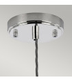 Suspension design Reno Verre,acier Nickel poli 1 ampoule 34,8cm