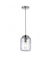 Designer pendant light Sola Steel, transparent series head glass Polished nickel 1 bulb 26.8cm