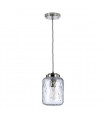 Designer pendant light Sola Steel, transparent series head glass Polished nickel 1 bulb 26.8cm
