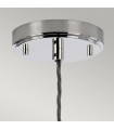 Designer pendant light Sola Steel, transparent series head glass Polished nickel 1 bulb 26.8cm