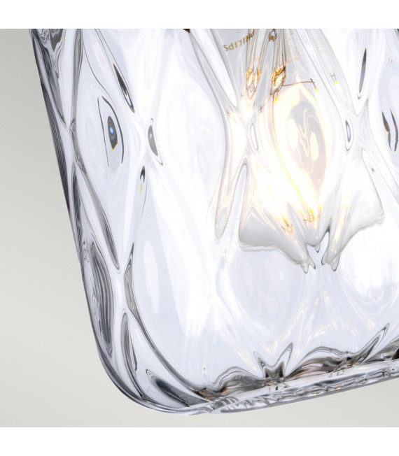 Lampada a sospensione di design Sola Acciaio, serie trasparente testa vetro Nichel lucido 1 lampadina 26,8cm