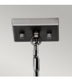 Louvre steel, bronze glass 4-bulb 40.7cm lantern pendant light