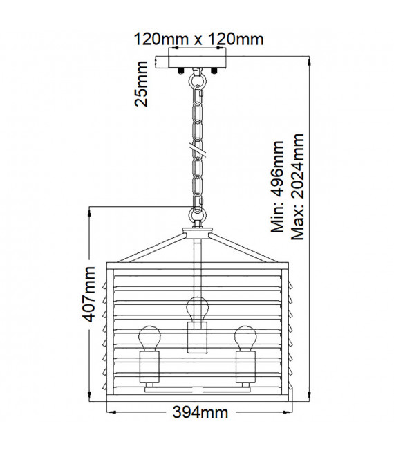 Louvre steel, bronze glass 4-bulb 40.7cm lantern pendant light