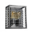 Louvre wall light Steel, Bronze glass 2 bulbs 28.8cm