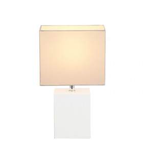 Lampada da tavolo Bara bianca 1 lampadina 28,5 cm