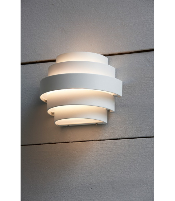 Applique da giardino Etage Alluminio bianco 2 lampadine 15cm