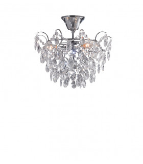 Ceiling light Design Sofiero Metal Chrome 3 bulbs 30cm