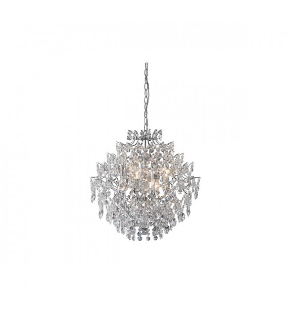 Sofiero Lampada a sospensione in metallo cromato 6 lampadine 48,5 cm