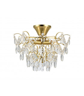Plafonnier Design Sofiero Métal Laiton 3 ampoules 30cm