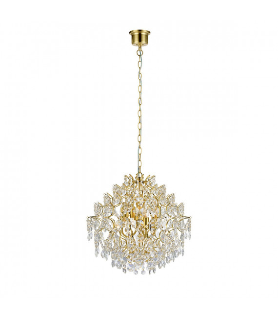 Sofiero Brass Metal Pendant 6 bulbs 38cm