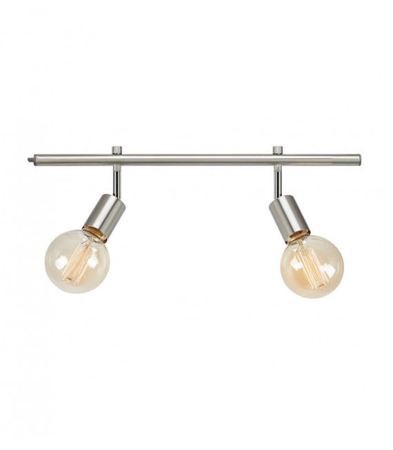 Foco Expand Metal Acero 2 bombillas 15,5cm