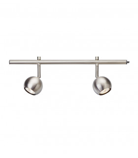 Faretto Expand Metallo Acciaio 2 lampadine 16cm