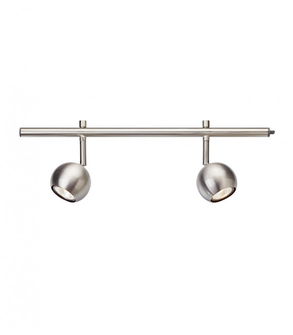 Spot Expand Métal Acier 2 ampoules 16cm