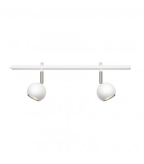 Faretto Expand Metallo bianco 2 lampadine 16cm