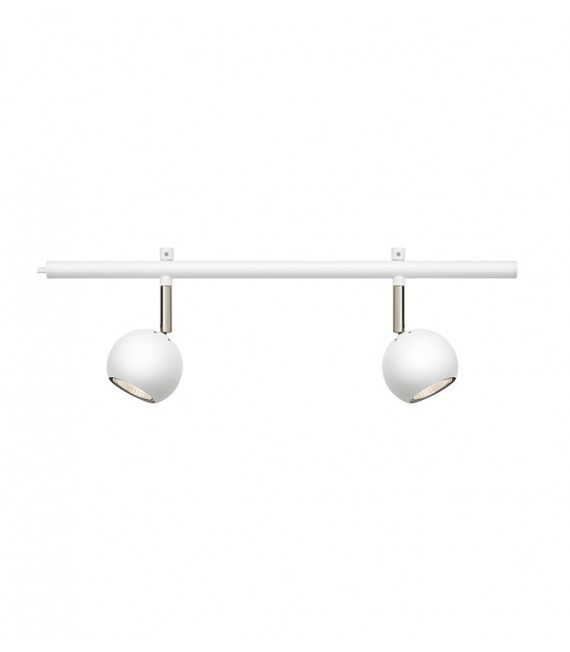 Faretto Expand Metallo bianco 2 lampadine 16cm