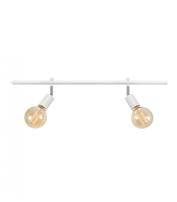 Faretto Expand Metallo bianco 2 lampadine 15,5 cm