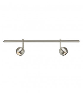 Spot Expand Métal Acier 2 ampoules 15,5cm
