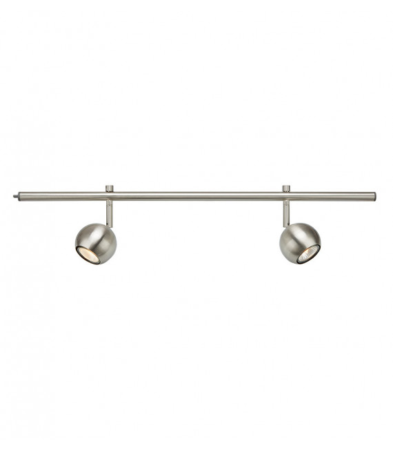 Spot Expand Métal Acier 2 ampoules 15,5cm
