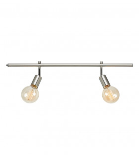 Spot Expand Métal Acier 2 ampoules 15,5cm