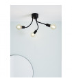 Medusa Black Metal Ceiling Light 3 bulbs 44cm