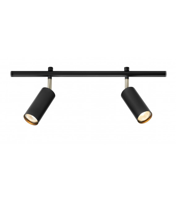 Spot Expand Métal Noir 2 ampoules 17cm