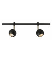 Spot Expand Métal Noir 2 ampoules 17cm