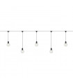 Plafonnier de jardin Garden 10 ampoules Caoutchouc Noir
