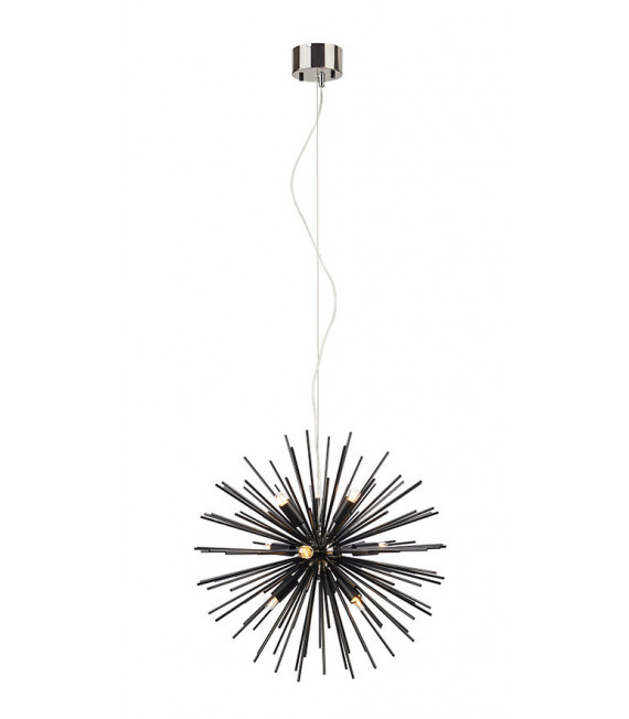 Suspension Soleil Métal Noir 9 ampoules 190cm