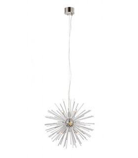 Silberne Metall Sun Pendelleuchte 9 Glühbirnen 190cm