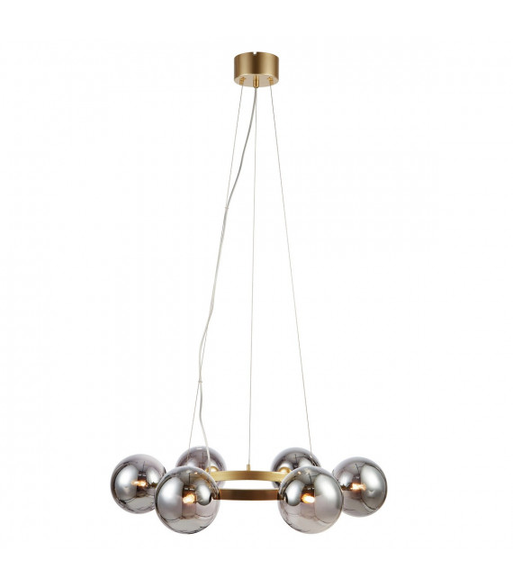 Pendant Circle Gold Metal 6 bulbs 15cm