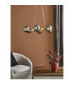 Pendant Circle Gold Metal 6 bulbs 15cm
