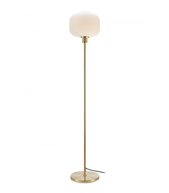 Floor lamp Sober Metal Brushed brass 1 bulb 140cm