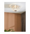 Plafonnier Design Madeleine Métal Chrome 4 ampoules 25cm