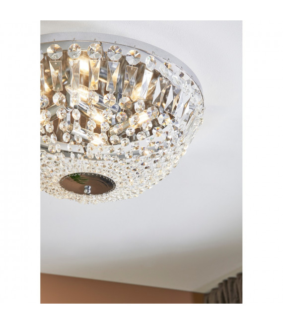 Plafoniera design Madeleine Metallo Cromo 4 lampadine 25cm