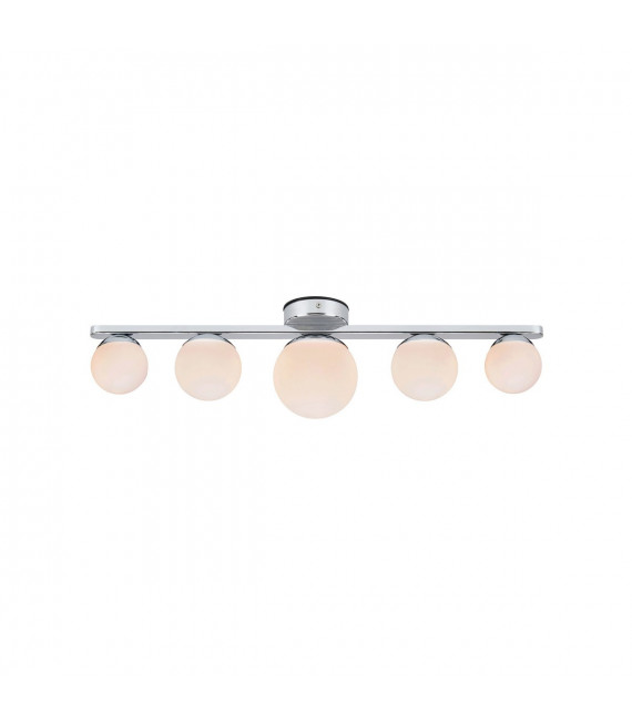 Plafonnier Puro Métal Chrome 5 ampoules 16cm