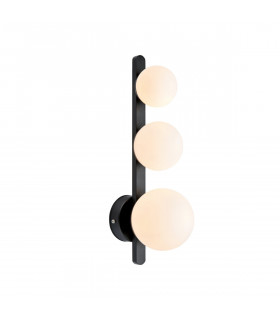 Applique Puro Black Metal 3 lampadine 17cm