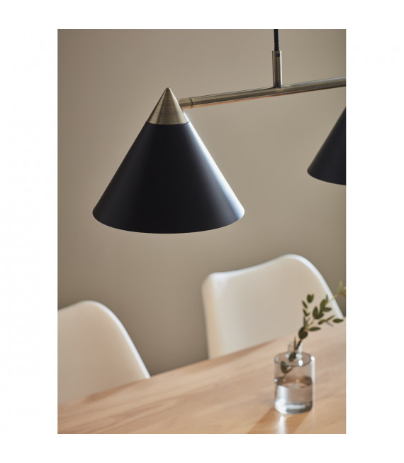 Suspension Klint Métal Noir 3 ampoules 21cm
