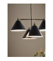Suspension Klint Métal Noir 4 ampoules 46cm