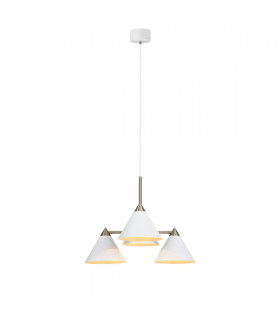 Suspension Klint Métal blanc 4 ampoules 46cm