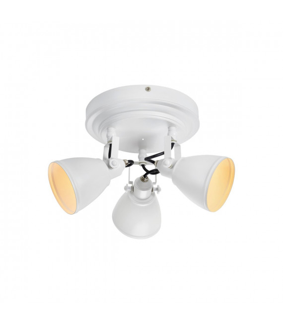 Plafoniera Spot Fjällbacka Metallo bianco 3 lampadine 26cm