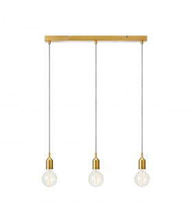 Bronx Metal Bronze pendant lamp 3 bulbs 160cm