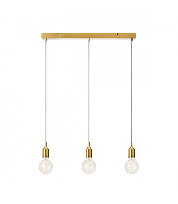 Lampada a sospensione Bronx Metal Bronze 3 lampadine 160cm