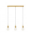 Suspension Bronx Métal Bronze 3 ampoules 160cm